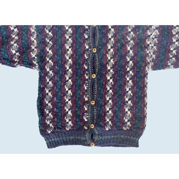 World Class, Inc Vintage Full Button Wool Oversized Sweater Sz L - Picture 4 of 8